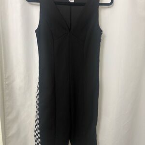 A3 Design Black Dress short with White Checkered Sides